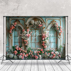 Lofaris Tiffany Blue Floral Arch Wall Wedding Backdrop