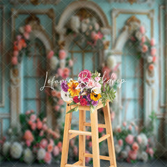 Lofaris Tiffany Blue Floral Arch Wall Wedding Backdrop