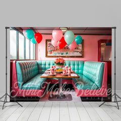 Lofaris Tiffany Blue Pink Seats Balloon Architecture Backdrop