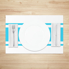 Lofaris Tiffany Blue White Simple Dining Set Of 4 Placemats