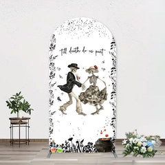 Lofaris Till Death Do Us Part Halloween Wedding Arch Backdrop