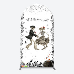 Lofaris Till Death Do Us Part Halloween Wedding Arch Backdrop