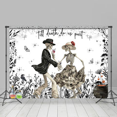 Lofaris Till Death Do Us Part Skeleton Backdrop For Wedding