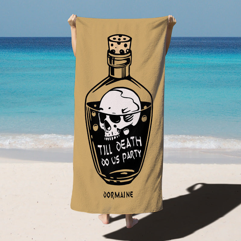 Lofaris Till Death Do Us Party Beach Towel for Couple Gift