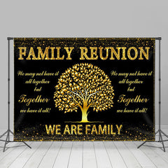 Lofaris Together Gold Trees Leaves Family Reunion Backdrop