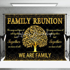 Lofaris Together Gold Trees Leaves Family Reunion Backdrop