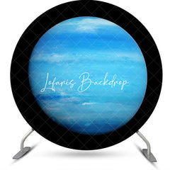 Lofaris Top View Of Uranus Surface Round Birthday Backdrop