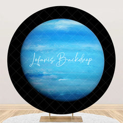 Lofaris Top View Of Uranus Surface Round Birthday Backdrop