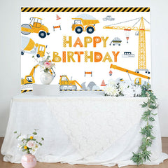 Lofaris Toy Construction Truck Birthday Backdrop For Boy