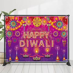 Lofaris Tradition Floral Pattern Light Party Diwali Backdrop