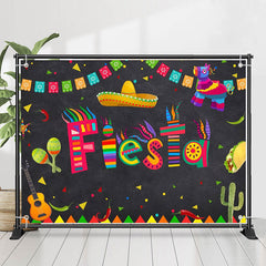 Lofaris Traditional Festival Cactus Mexican Fiesta Backdrop