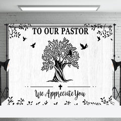 Lofaris Trees Bird To Our Pastor We Appreciate You Backdrop