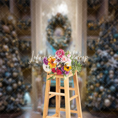 Lofaris Trees Fireplace Bell Retro Wall Christmas Backdrop