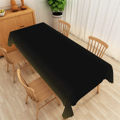 Lofaris Trendy Black And Gold Glitter Dots Dining Tablecloth