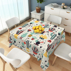 Lofaris Trendy Botanical Cactus Patterns Square Tablecloth