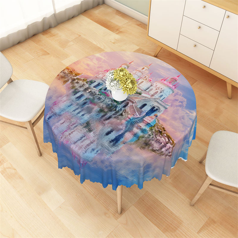 Lofaris Trendy Castle Mirroring Dreamy Cloud Tablecloth