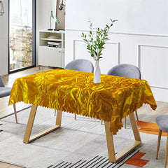 Lofaris Trendy Golden Crepe Paper Texture Pattern Tablecloth