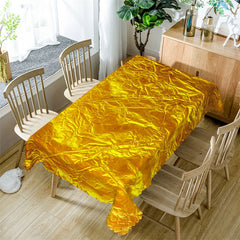 Lofaris Trendy Golden Crepe Paper Texture Pattern Tablecloth