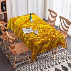 Lofaris Trendy Golden Crepe Paper Texture Pattern Tablecloth