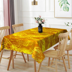 Lofaris Trendy Golden Crepe Paper Texture Pattern Tablecloth