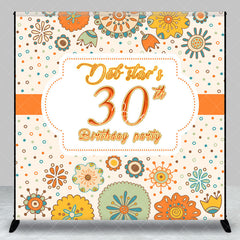 Lofaris Tribal Floral Custom Name 30th Birthday Backdrop