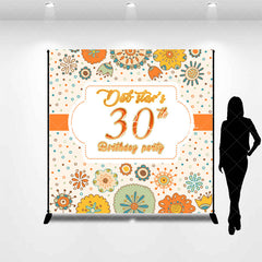 Lofaris Tribal Floral Custom Name 30th Birthday Backdrop