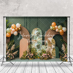 Lofaris Tribal Plants Balloons Floral Cake Smash Backdrop