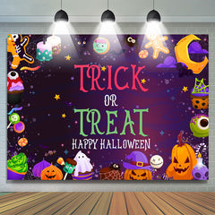 Lofaris Trick Or Treat Pumpkin Happy Halloween Backdrop