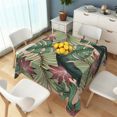 Lofaris Tropical Monstera Elegant Green Rectangle Tablecloth