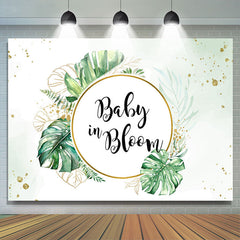 Lofaris Tropical Monstera Greenery Baby Shower Backdrop