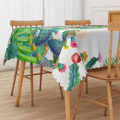 Lofaris Tropical Plant Cactus Decorative Rectangle Tablecloth