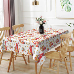 Lofaris Truck Patterns Flower Circle Rectangle Tablecloth