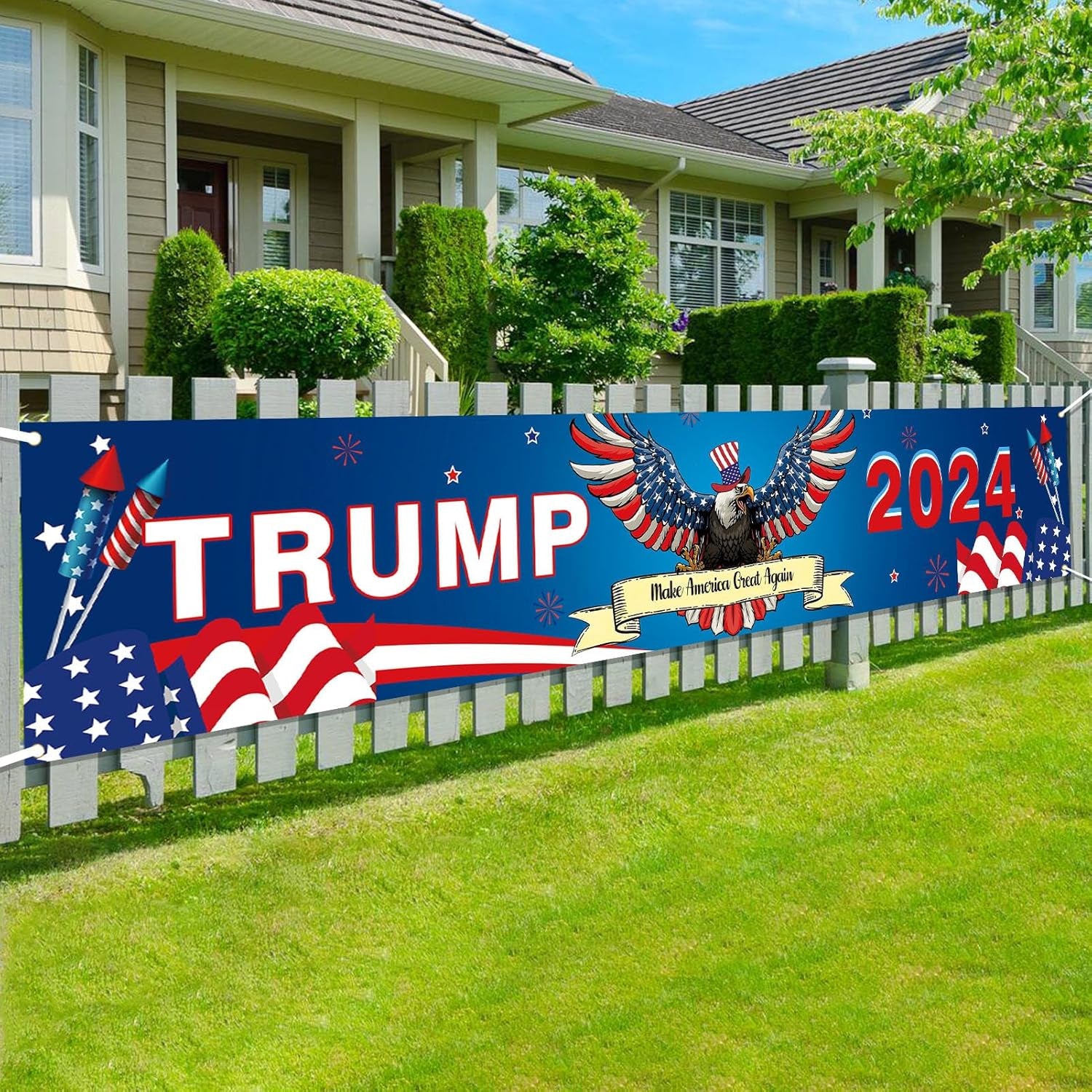 Lofaris Trump Make America Great Again Yard Banner