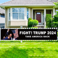 Lofaris Trump Shot Still Fighting Take America Back Banner