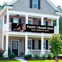 Lofaris Trump Shot Still Fighting Take America Back Banner