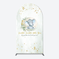 Lofaris Twinkle Star Little Elephant Arch Baby Shower Backdrop