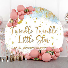 Lofaris Twinkle Stars Night Round Gender Reveal Backdrop