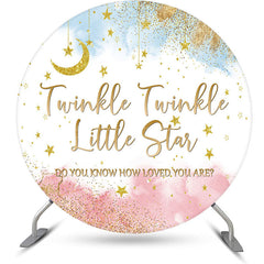 Lofaris Twinkle Stars Night Round Gender Reveal Backdrop