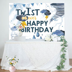 Lofaris Twist On Over Blue Thunderstorm Birthday Backdrop