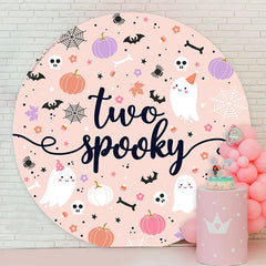 Lofaris Two Spooky Halloween Round 2nd Birthday Backdrop