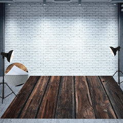 Lofaris Typical Vertical Wooden Floor Backdrop For Photo