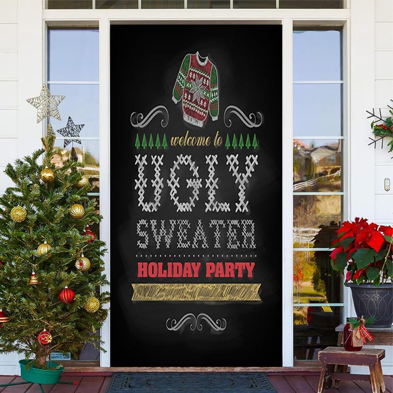 Lofaris Ugly Sweater Holiday Party Christmas Door Cover