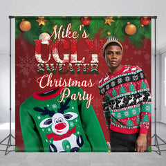 Lofaris Ugly Sweater Plant Custom Photo Christmas Backdrop