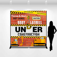 Lofaris Under Construction Truck Custom Baby Shower Backdrop