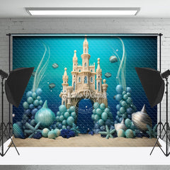 Lofaris Undersea Castle Balloon Birthday Cake Smash Backdrop