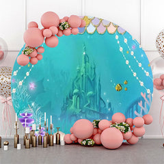 Lofaris Undersea Coral Treasure Castle Pearl Circle Backdrop