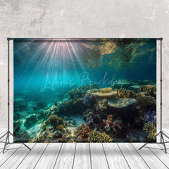 Lofaris Undersea Landscape Coral Summer Photography Backdrop