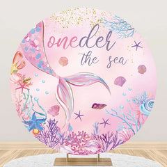 Lofaris Undersea Pink Mermaid Coral Benthos Round Backdrop