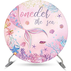 Lofaris Undersea Pink Mermaid Coral Benthos Round Backdrop