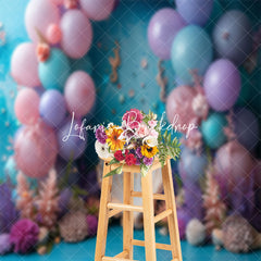 Lofaris Undersea Plants Shell Balloons Cake Smash Backdrop